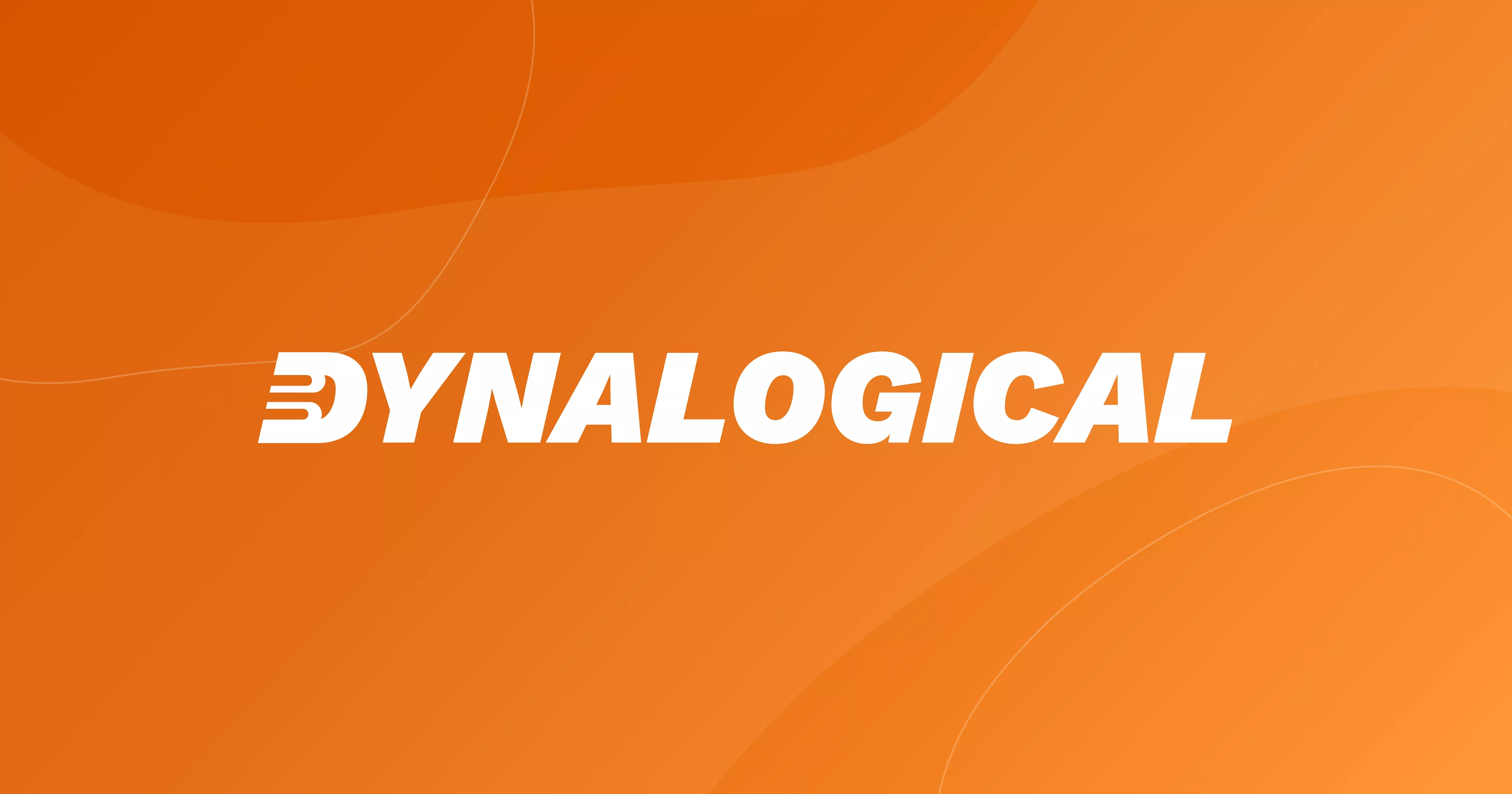Dynalogical logo op een oranje achtergrond